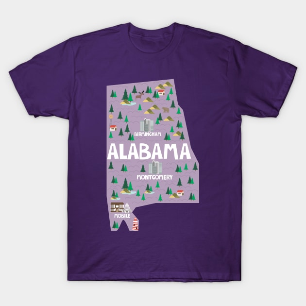 Alabama USA T-Shirt by JunkyDotCom